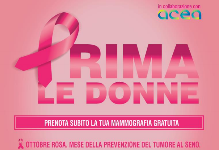 Prima le donne. Ottobre rosamese della prevenzione del tumore al seno.